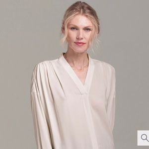 MM Lafleur The Morrison Shirt Silk High Low Blouse